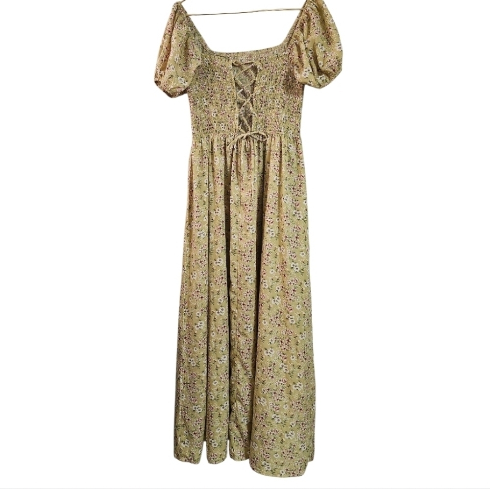 Yellow Floral Maxi Dress - Picture 4 of 6